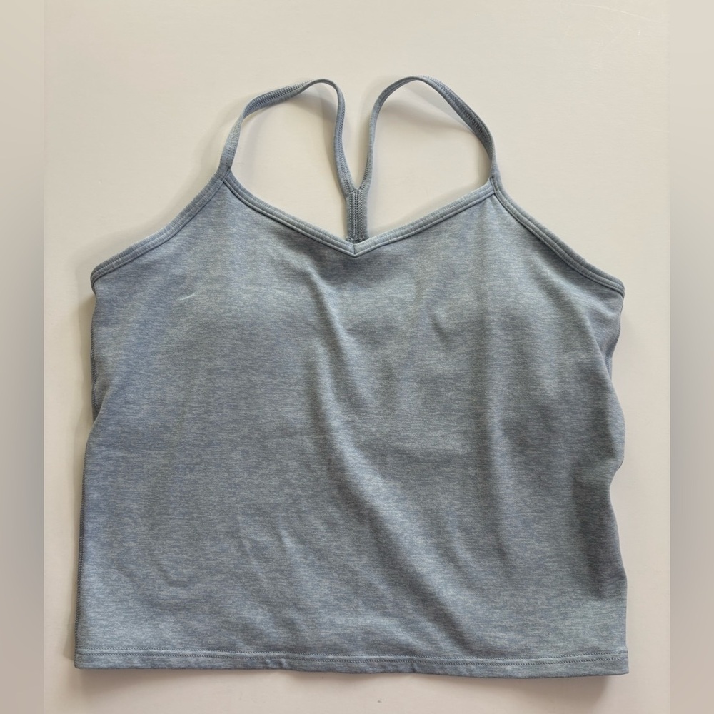 Athleta Girl Crop Top With Built in Bra Pale Blue Size 16 XXL